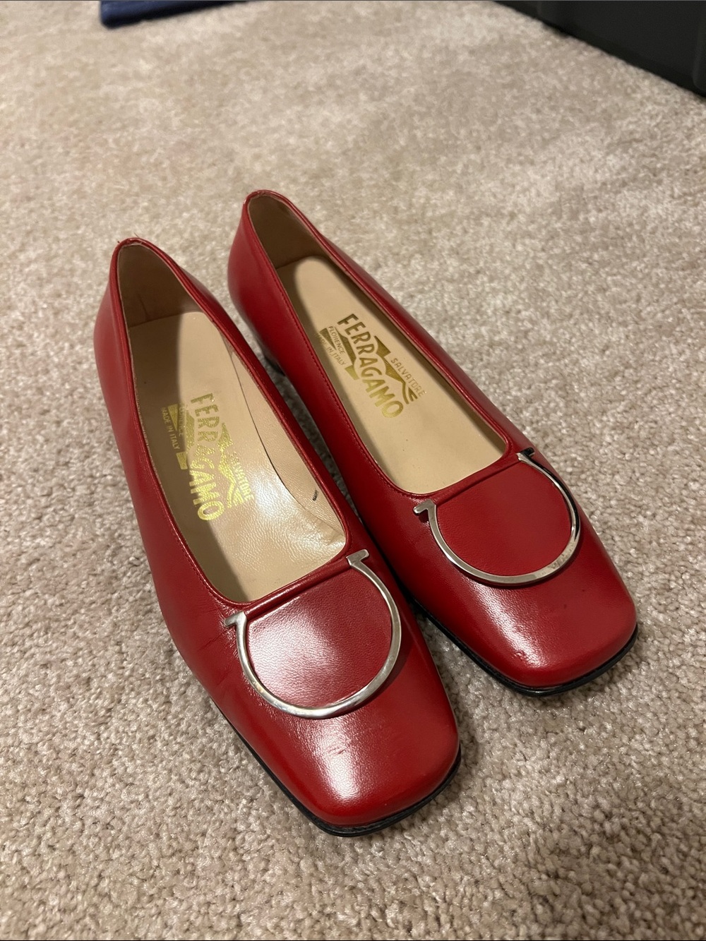 Vintage Salvatore Ferragamo Red pumps size 36.5